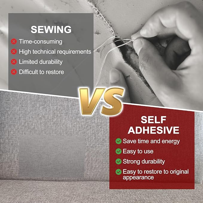 PATIKIL Leather Patches Tape for Furniture, 3.2 x 61 Inch Self Adhesive Vinyl Leather Repair Kit Cover Sheet for Couch, Sofa, Car Seats, Office Chair, Navy Blue