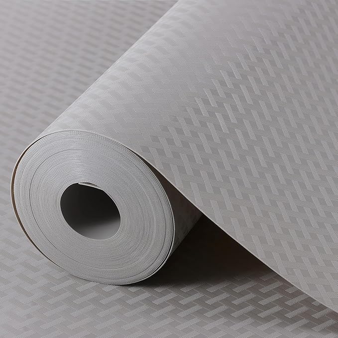 Light Gray Shelf Liners for Kitchen Cabinets Refrigerator Liners Waterproof & Oil-Proof Kitchen Cupboard Liner Drawer Mats EVA Material Non Adhesive Fridge Liner for Shelves 35.4 x 236.2 Inches