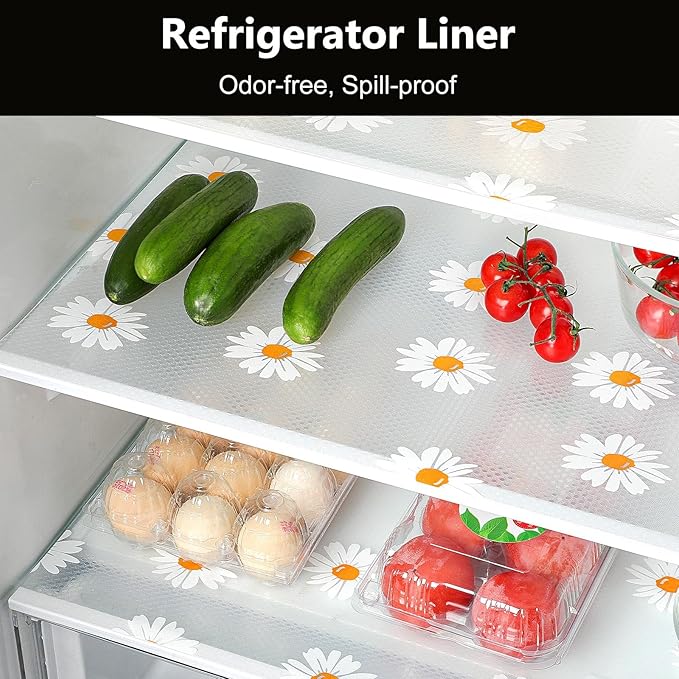 INNOLITES Shelf Liners for Kitchen Cabinets, Non Adhesive Drawer Cabinet Liner, Waterproof Oil-Proof Non-Slip Shelf Liner for Kitchen Pantry Refrigerator 17.7" x 197"