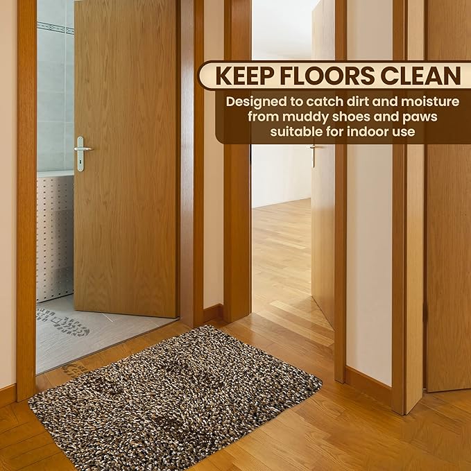 Premium Microfiber Indoor Door Mat – 32"x48" Washable Entry Mat, Non-Slip, Waterproof Backing, Super Absorbent, Low Profile Entryway Doormat for Indoor Entrance
