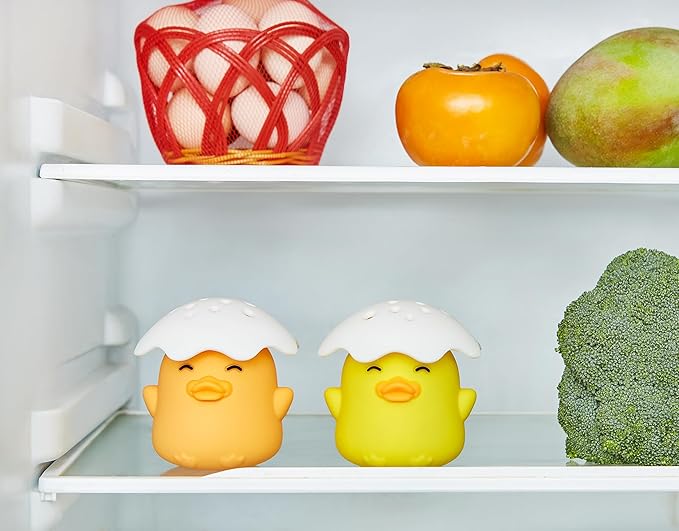 Duck Refrigerator Baking Soda Deodorizer Holder, Refrigerator Odor Absorber, Can Absorb Odor, Food Grade (Yellow)