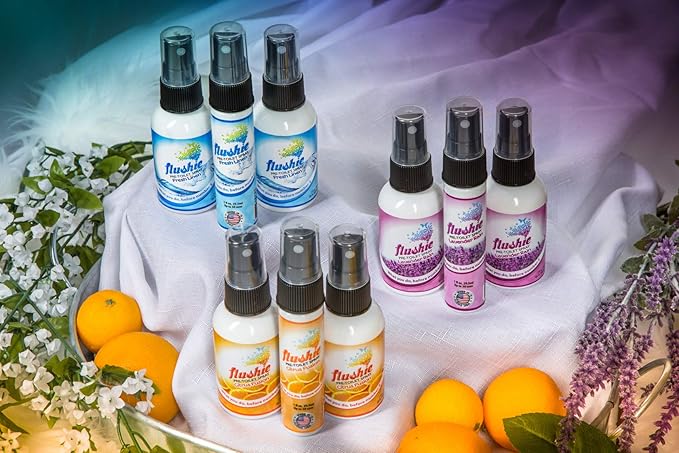 Flushie Pre-Toilet Sprays for Poop Travel Size Toiletries Bathroom Spray for Poop Spray for Toilet Deodorizer Traveling Essentials Poop deodorizer Poop Odor eliminator