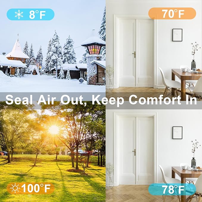 White Strong Adhesive Foam Sealing Weather Stripping, High Density Door Insulation Strip, Closed Cell Foam Weather Stripping for Doors and Windows Insulation (1 in x 1/8 in x 33Ft)