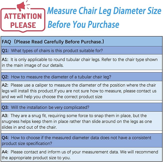 Rectangle U Shaped Chair Leg Tips Caps with Felt Pads,Furniture Feet Protector Slide Smoothly Glides No Scratches No Noise Protect Hardwood Floor,Fit 10mm(25/64inch) Diameter Tubular Leg (Black 8PCS)