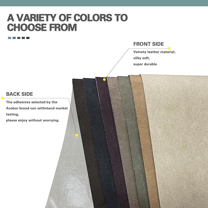 Velvet Repair Patch, Self-Adhesive Flannel Fabric Patch, Multi Colors, Microfiber Patch，Can be Used to Patch Sofas, Car Seats, Handbags, Jacket Holes and Tears (Light Khaki)