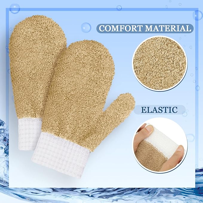 BBTO 3 Pairs Microfiber Dusting Mitt with Thumb Household Cleaning Gloves No Scratch Reusable Washable Dusting Mittens for Plants House Window Car Cleaning