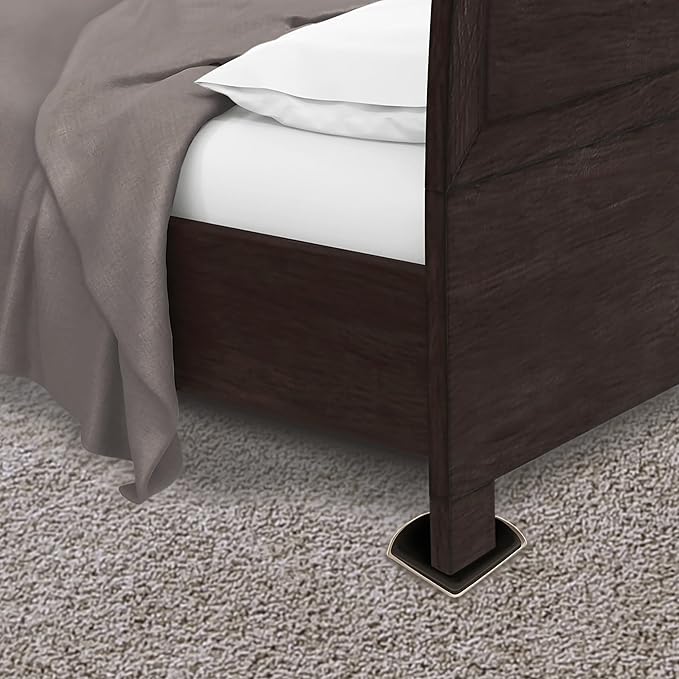 Super Sliders 7" Slide & Hide Reusable Furniture Sliders for Carpet - Effortless Moving and Surface Protection, Beige (4 Pack)