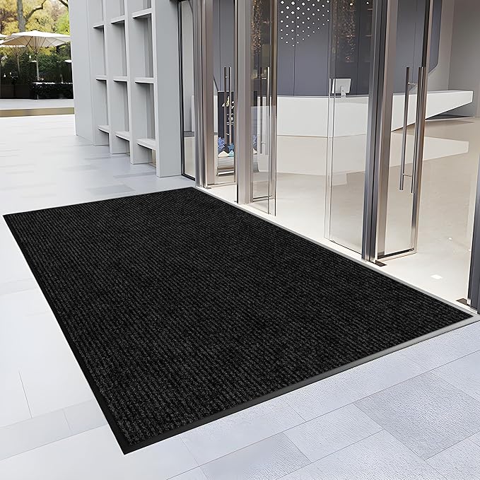 4′ x 28′ Front Door Mat Indoor Outdoor Entrance, Commercial Floor Mat Heavy Duty Dirt Trapper Entryway Doormat, Custom Size Non Slip Rubber Backing Welcome mat, Door Mat for High Traffic Area