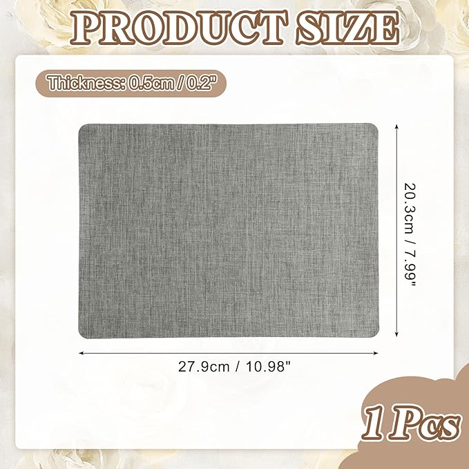 PATIKIL Linen Repair Patch, 8 x 11 Inch Self-Adhesive Linen Fabric Repair Patches for Sofa Couch Clothes Handbag Tents Car Seats Furniture, Medium Gray