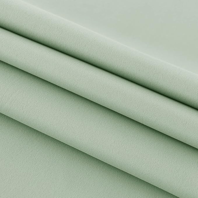 DWCN French Door Curtains – Rod Pocket Thermal Blackout Curtain for Doors with Glass Window, Kitchen and Patio Doors for Privacy, 23 X 72 Inches Long, 1 Curtain Panel with Tieback, Bean Green
