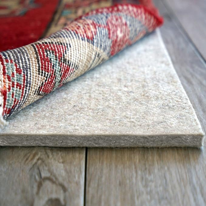 RUGPADUSA - Eco-Plush - 8'x10' - 1/2" Thick - 100% Felt - Luxurious Cushioned Rug Pad - Available in 3 Thicknesses, Many Custom Sizes