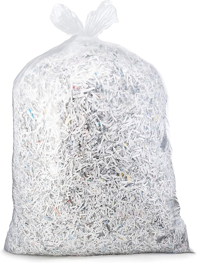 Tasker 30-33 Gallon Trash Bags Heavy Duty (Value 100/Bags w/Ties) Clear Large Plastic Recycling Garbage Bags. 30 Gal, 32 Gallon Clear Large Trash Bags