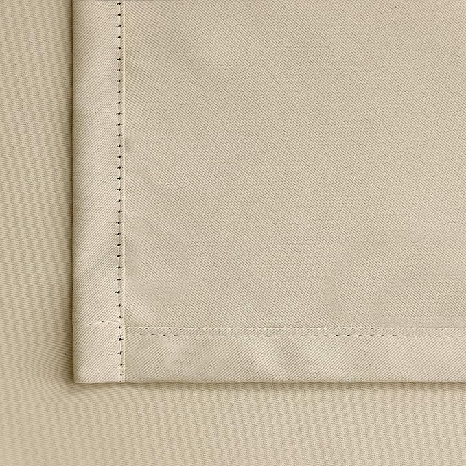 BGment Beige Blackout Curtains 63 Inches Length for Bedroom - Thermal Insulated Drapes Room Darkening with Rod Pocket for Living Room, 42 x 63 Inch, 2 Panels