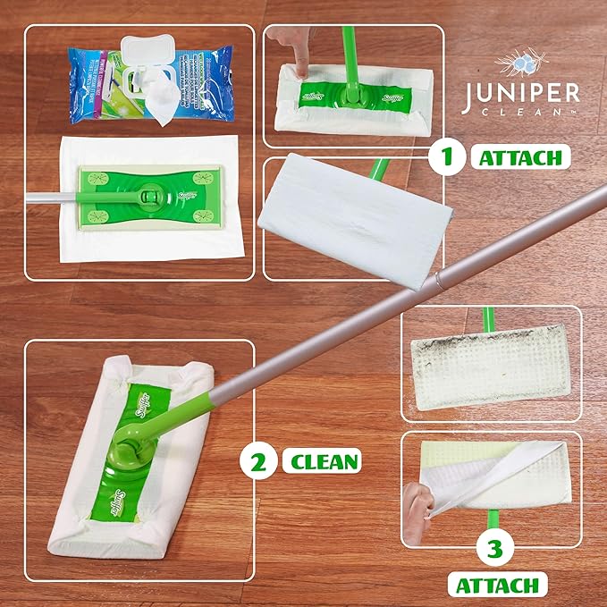 Wet Floor Wipes, Multi Surface Floor Cleaner Wet Mop Pads Fit Swiffer Sweeper Mop, Fresh Scent & Plant-Based Textured Cloth Trap Absorb Dirt, 20 Count (Pack of 30)