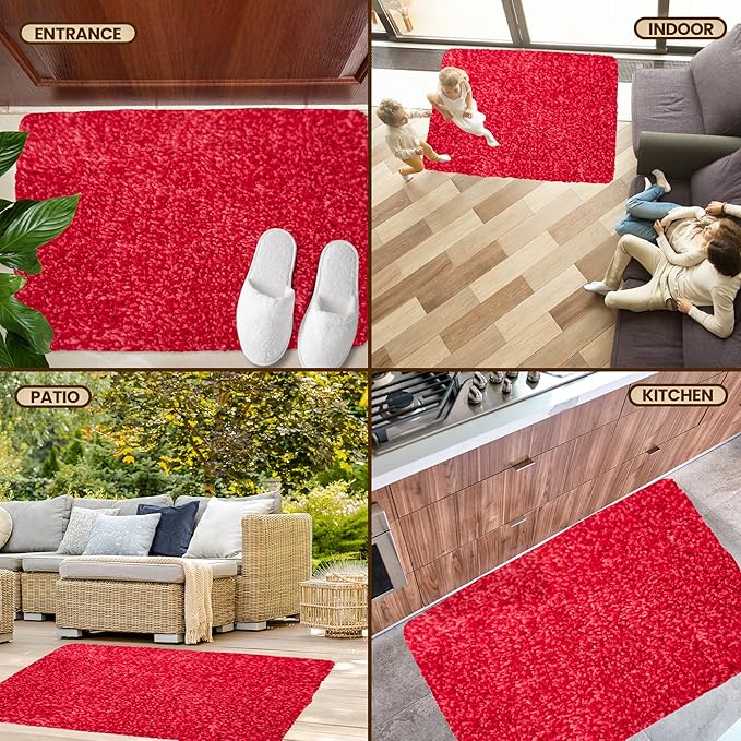 Premium Microfiber Indoor Door Mat – 20"x30" Washable Entry Mat, Non-Slip, Waterproof Backing, Super Absorbent, Low Profile Entryway Doormat for Indoor Entrance