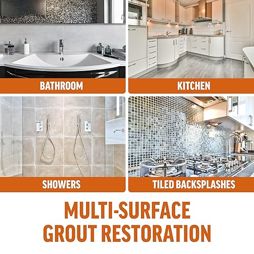 Grout Pen Light Beige – Tile Grout Colorant & Sealer Pen for Bathroom, Kitchen & Shower – Water-Based, Low Odor, Quick Dry, Easy DIY Grout Repair & Touch Ups