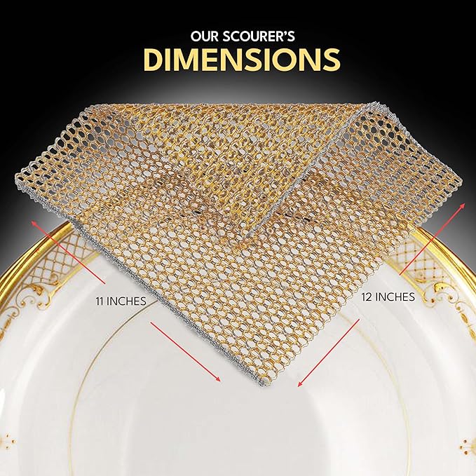The Crown Choice Heavy Duty Non-Scratch Dish Scrubbers for Cleaning Dishes & Pots (6Pcs) - Replace Kitchen Sponges for Dishwashing with Our Scouring Pads - Try Our Alternative Dish Washing Scrub