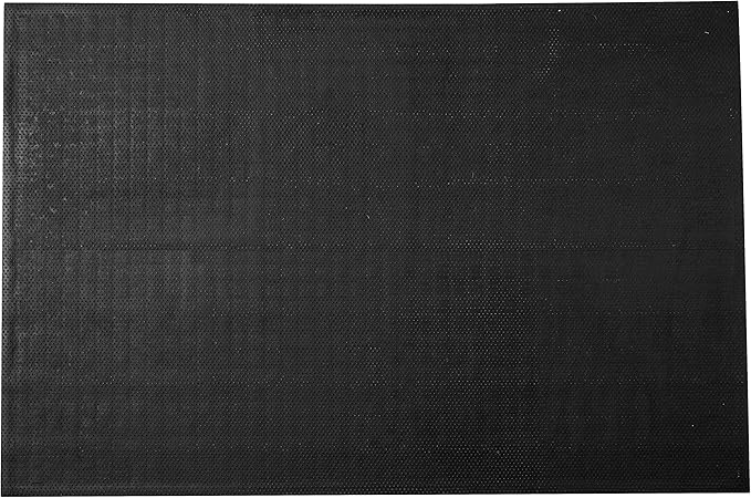 Kempf Water Retainer Entrance Mat, Indoor Outdoor Rubber Rug, Moisture Trapping, Absorbent Mat (4' X 6', Black)