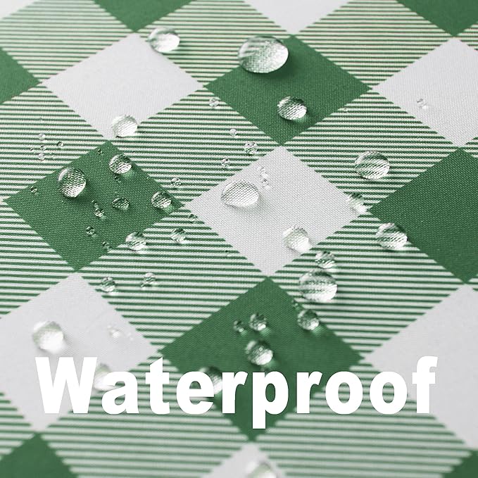 Classic Gingham Tablecloth Fabric - Oblong 58x120 Water Resistant Chequered Pattern Table Cloth for Indoor/Outdoor Use - Tabletop Cover for Birthday, Picnics, Gardens, and Parties