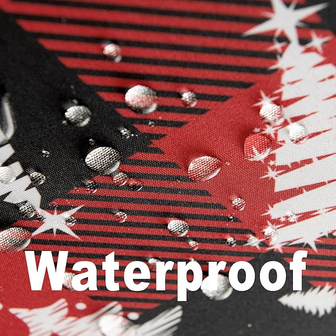 Red Waterproof Plaid Christmas Tree Tablecloth Fabric - Square 58x58 Inch Classic Gingham Checker Holiday Table Cloth for Indoor Use - Xmas Table Cover for Picnics, BBQs, and Parties