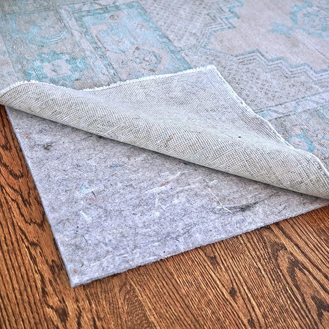 RUGPADUSA - Dual Surface - 7'6" x 9'6" - 1/8" Thick - Felt + Rubber - Non-Slip Backing Rug Pad - Adds Low-Profile Comfort and Protection