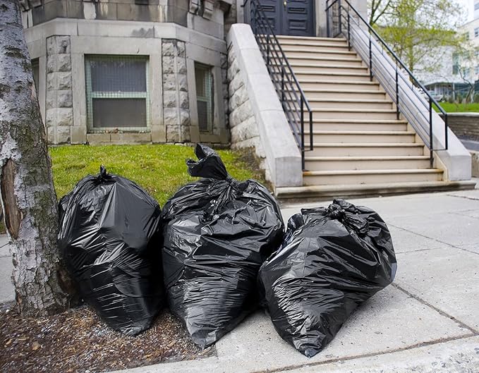 95-96 Gallon Trash Bags Heavy Duty (25 Bags w/Ties Value pack) Extra Large Trash Bags, 90 Gallon, 95 Gallon, 96 Gallon, 100 Gallon