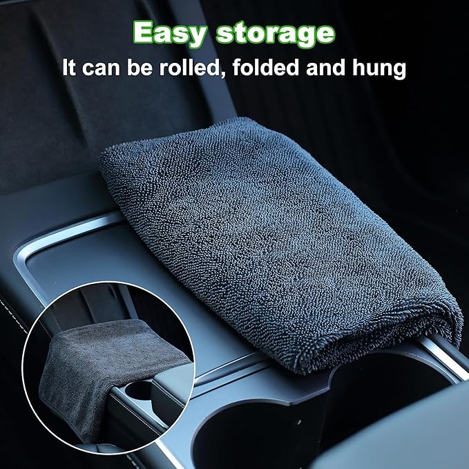JOYMOOP Microfiber Towels for Cars, 63" x 29.5" Car Drying Towel, Dark Gray Reusable Car Towel, Quick Drying Car Car Microfiber Cleaning Cloth for RVs, SUVs, Trucks