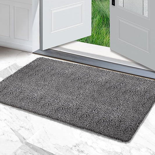Premium Microfiber Indoor Door Mat – 32"x48" Washable Entry Mat, Non-Slip, Waterproof Backing, Super Absorbent, Low Profile Entryway Doormat for Indoor Entrance