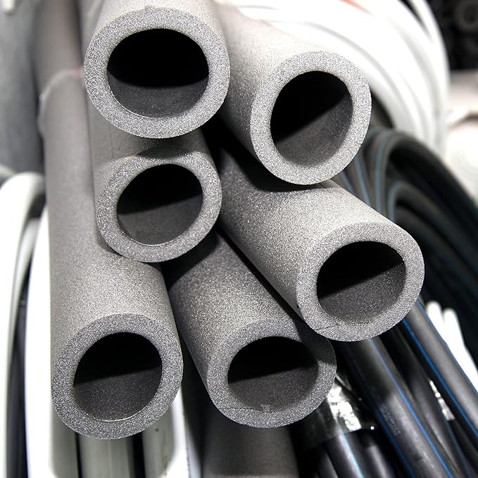 uxcell Foam Tube 1.64 Ft Length 1.37in ID 2.15in OD Hollow Pipe Cover for Protecting Pipes and Heat Preservation Black 4 Pack