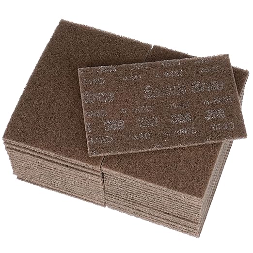 3M Scotch-Brite Heavy Duty Hand Pad 7440B, 6 in x 9 in, Pack of 40, Hand Sanding Pad - Metal Deburring and Finishing Pad - Coating and Corrosion Removal