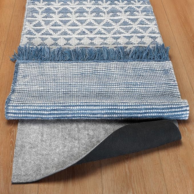 RUGPADUSA - Dual Surface - 1'10" x 9'10" - 1/8" Thick - Felt + Rubber - Non-Slip Backing Rug Pad - Adds Low-Profile Comfort and Protection