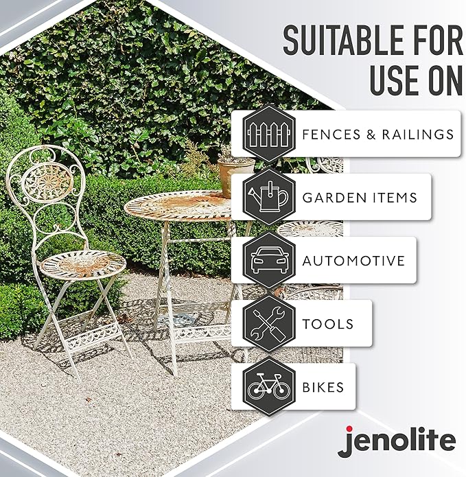 JENOLITE Rust Remover for Metal - Fast Acting No Drip Thick Liquid - Industrial Strength, Removes Rust Back to Bare Metal - 17oz (500ml)
