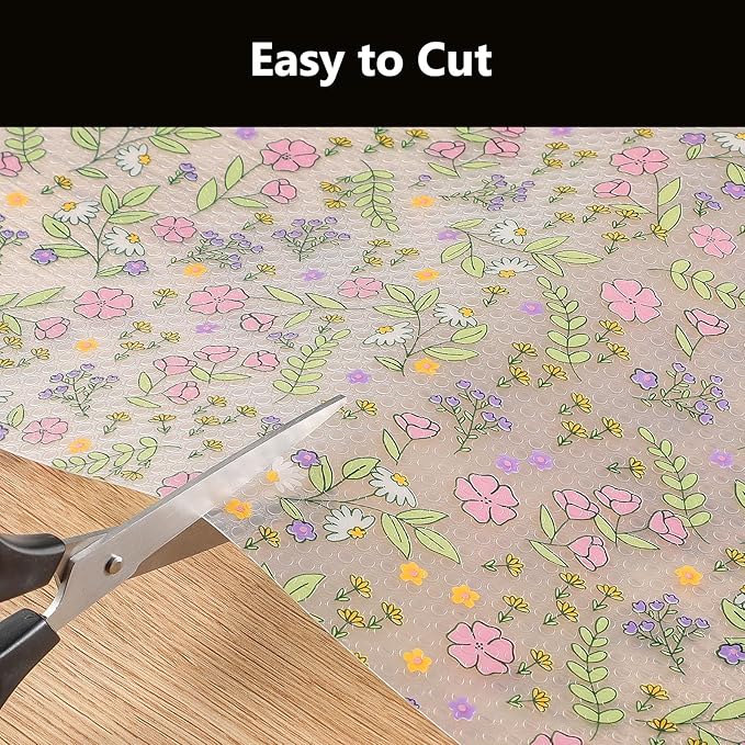 INNOLITES Non-Slip Shelf Liner – Cabinet & Drawer Liner Non-Adhesive – Waterproof Oil-Proof – Durable EVA with Floral for Kitchen Cabinets Refrigerator – BPA-Free, Easy to Cut 11.8" x 360"