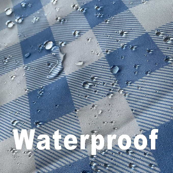 Waterproof Plaid Tablecloth Fabric - Round 58 Inch Classic Gingham Checker Table Cloth for Indoor/Outdoor Use - Buffalo Table Cover for Picnics, BBQs, and Parties