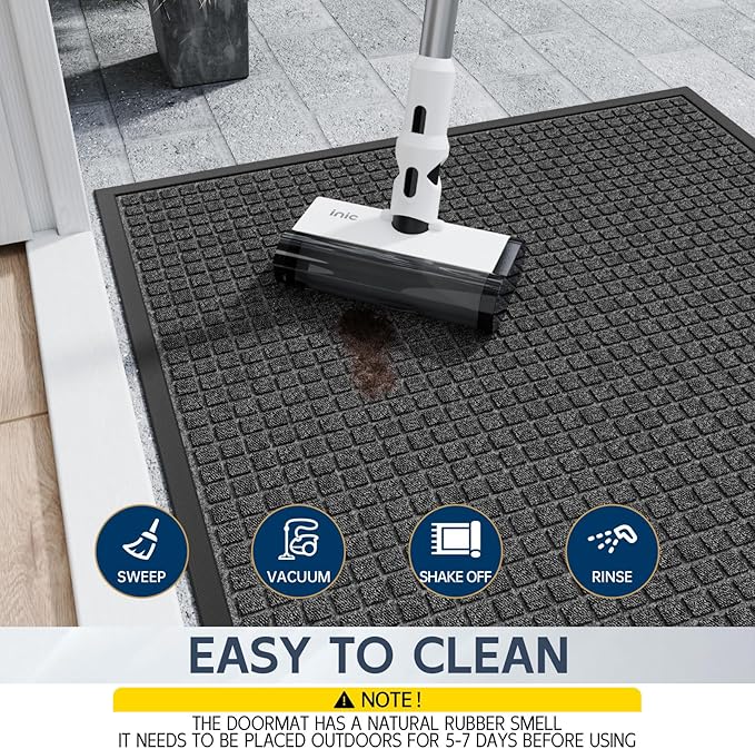 Indoor Outdoor Front Door Mats, 72" x 36" Rubber Backing Non Slip Durable Welcome Floor Mats for Patio, Garage Entrance, Stain and Fade Resistant Commercial Doormats for High Traffic
