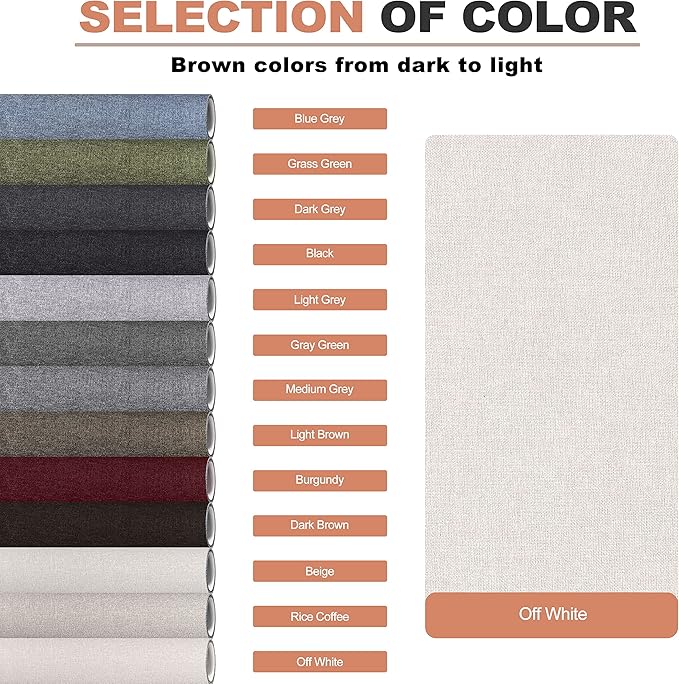 Fine Linen Repair Patches, Self-Adhesive Linen Fabric Patches, 12X40 inch Extra Size, Multi Color, Can be Used for Linen Sofa Repair and Linen Clothes Repair (12" x 40", Off White)