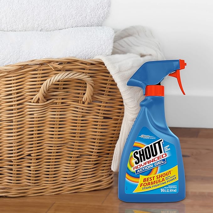 Shout Advanced Spray and Wash Laundry Stain Remover Gel, Best Shout Formula, 22 oz - Pack of 3