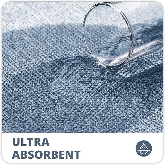 Bath Mat,Ultra Thin Bathroom Rugs,Rubber Bath Mats for Bathroom,No Slip Bath Rugs,Quick Dry,Machine Washable,Low Pile,Absorbent,Shower Outside,Sink,Home Decor Accessories.Blue,2'x3'(24x36inch)