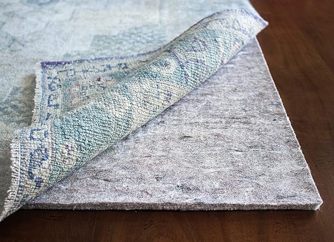 RUGPADUSA - Dual Surface - 5'x8' - 3/8" Thick - Felt + Rubber - Enhanced Non-Slip Rug Pad - Adds Comfort and Protection - for Hard Surface Floors