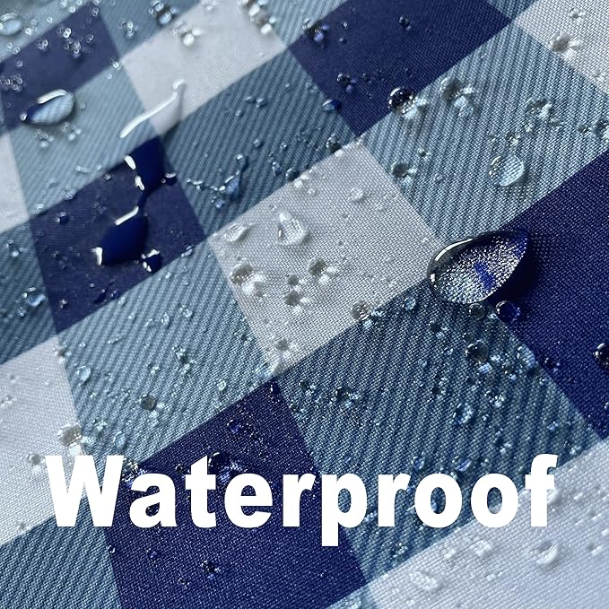 Water-Proof Plaid Tablecloth 58x144 inch for Rectangular Tables - Wrinkle Proof Printing Striped Table Cloth - Durable Kitchen & Table Linens for Banquet Dinner Home Patio