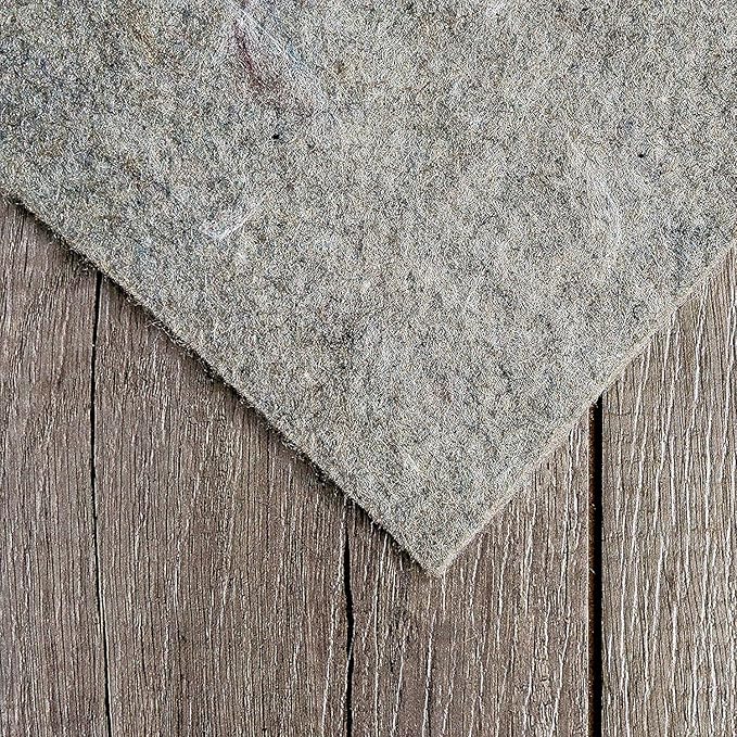 RUGPADUSA - Dual Surface - 8' Square - 1/4" Thick - Felt + Rubber - Non-Slip Backing Rug Pad - Safe for All Floors