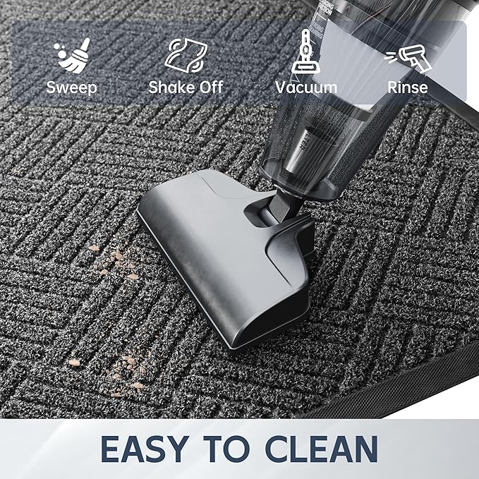 Front Door Mat, 4' x 2' Heavy Duty Indoor Outdoor Doormat, Non-Slip Backing Welcome Mats for Entryway, Low Profile, Commercial Door Mats
