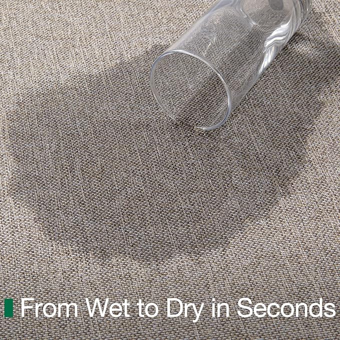 LUMI Ultra Thin Door Mat for Entryway, Low Profile Non Slip Rubber Backing Indoor Doormat, Easy Clean Welcome Entrance Mat for Inside House, Patio,Beige 24"x36"