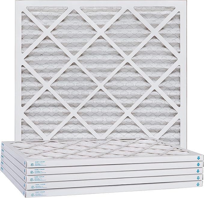 Aerostar 21 1/4x21 1/4x1 MERV 8, Pleated Air Filter, 21 1/4 x 21 1/4 x 1, Box of 6, Made in the USA