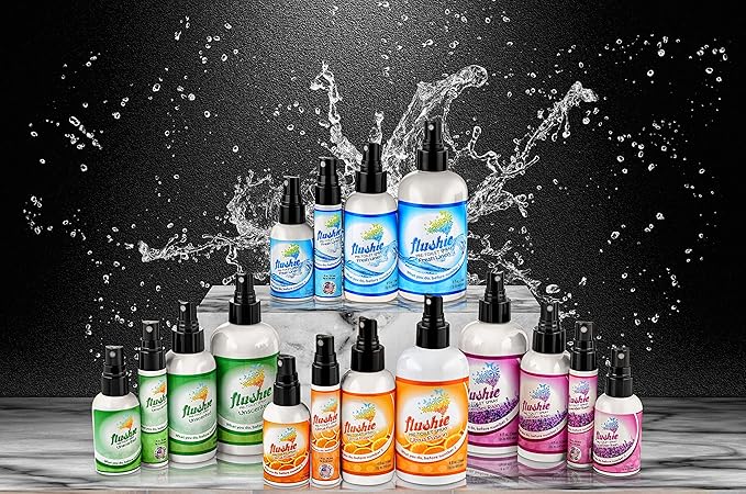 Flushie Pre-Toilet Spray for Poop Travel Size Toiletries Bathroom Spray for Poop Spray for Toilet Deodorizer Traveling Essentials Poop deodorizer Poop Odor eliminator 4oz (Unscented, 1 Pack)