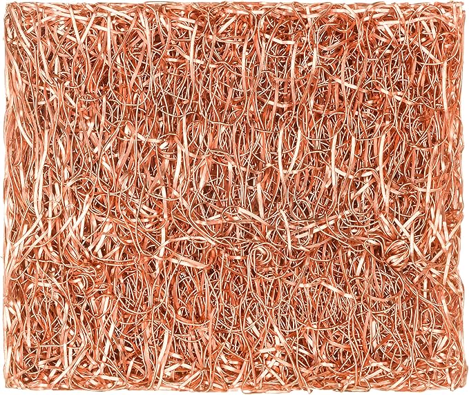 Redecker Copper Thread Mini Scrubber, 2 x 1-5/8 inches, Non-Abrasive Scouring Pad, Scrubber for Cleaning Small Areas, Surfaces, Edges, and Hard to Reach Corners, Made in Netherlands