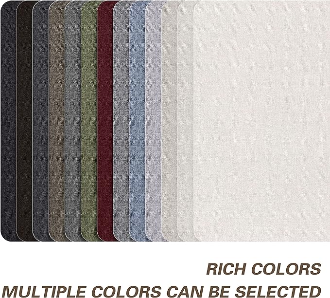 KING MOUNTAIN Fine Linen Repair Patches, Self-Adhesive Linen Fabric Patches, 8X11 inch Extra Size, Multi Color, Can be Used for Linen Sofa Repair and Linen Clothes Repair(Charcoal Black,8" x 11")