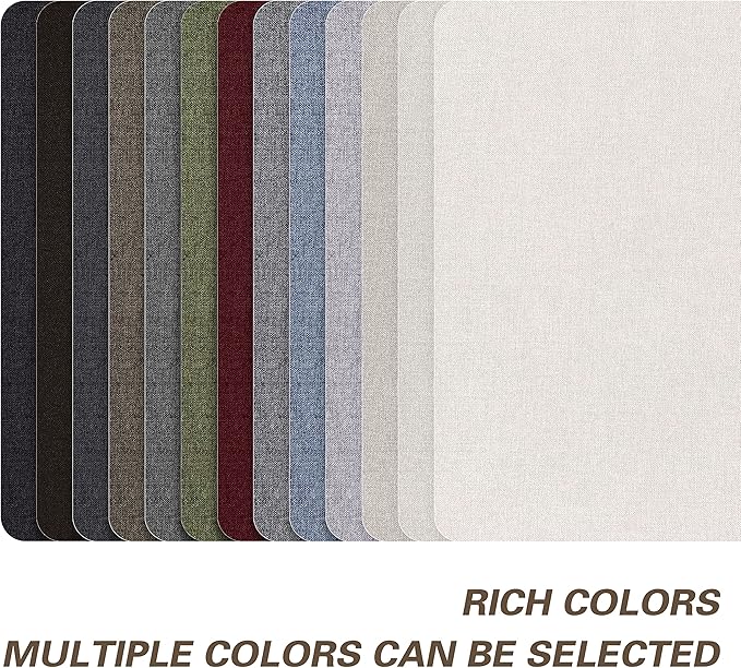 KING MOUNTAIN Fine Linen Repair Patches, Self-Adhesive Linen Fabric Patches, 8X11 inch Extra Size, Multi Color, Can be Used for Linen Sofa Repair and Linen Clothes Repair(8" x 11"-2PCS,Charcoal Gray)