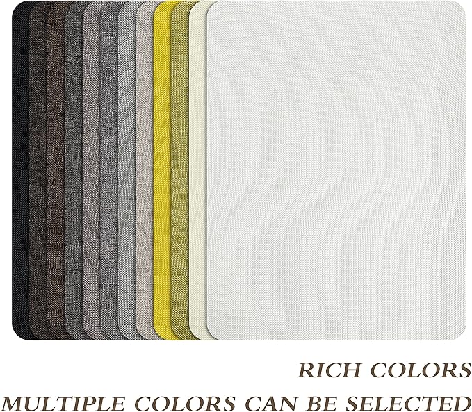 KING MOUNTAIN Fine Linen Repair Patches, Self-Adhesive Linen Fabric Patches, 8X11 inch Extra Size, Multi Color, Can be Used for Linen Sofa Repair and Linen Clothes Repair(8" x 11",White)
