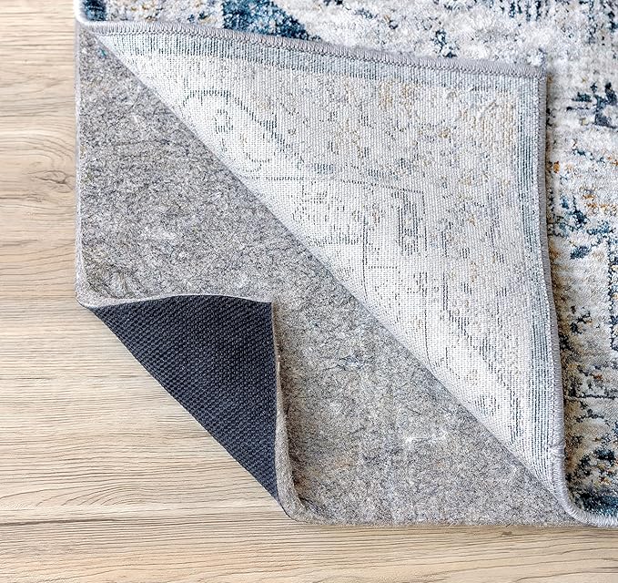 RUGPADUSA - Dual Surface - 10'x14' - 3/8" Thick - Felt + Rubber - Enhanced Non-Slip Rug Pad - Adds Comfort and Protection - for Hard Surface Floors